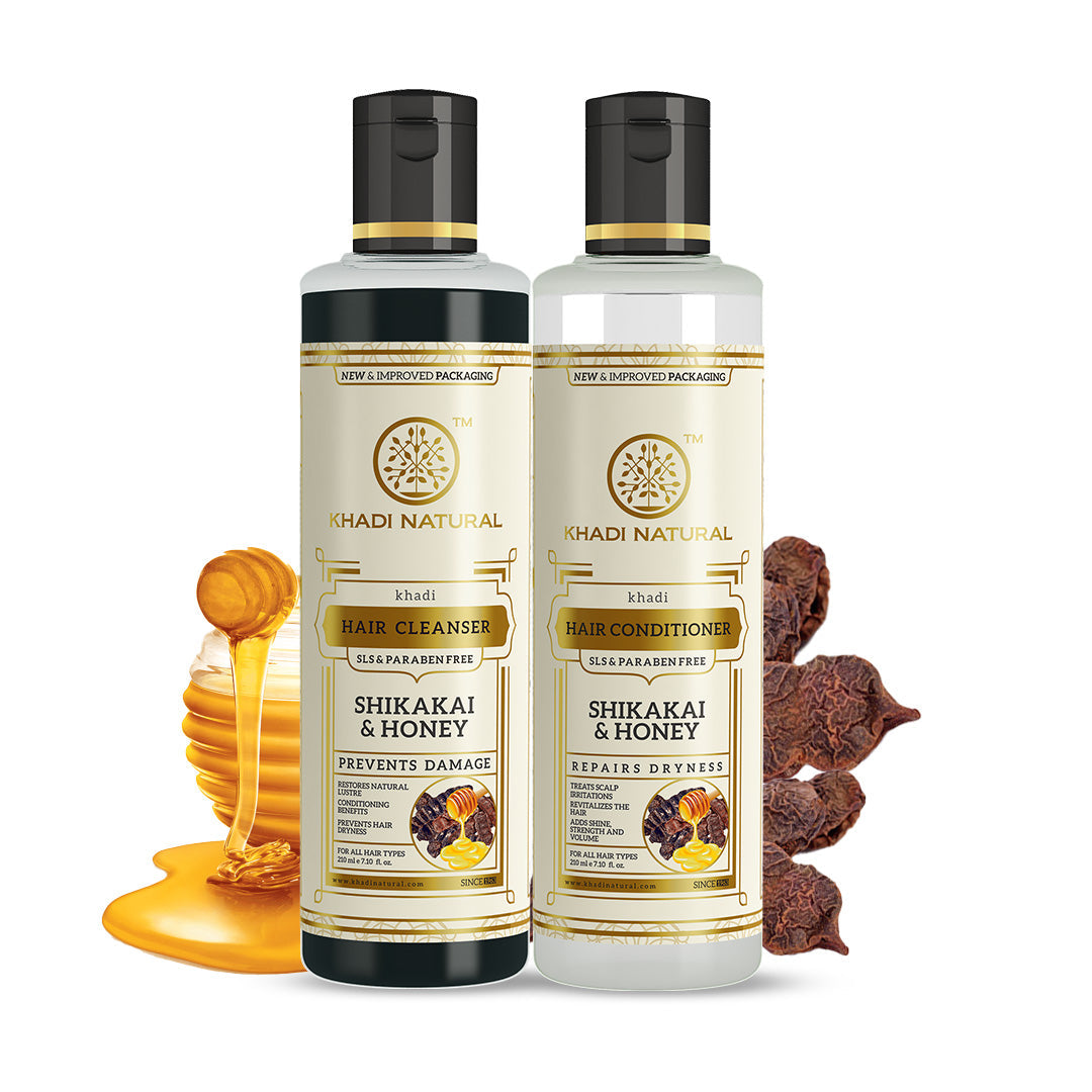 Khadi Natural Shikakai & Honey Cleanser & Conditioner SLS & Paraben Free Combo - 210ml Each Sale - Image 5 - Buy from Indicrest