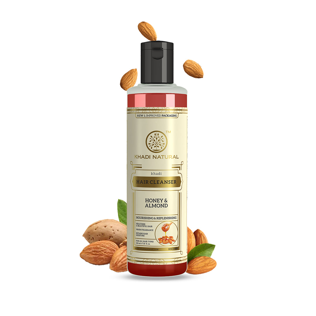 Khadi Natural Honey & Almond Hair Cleanser - 210ml - Image 5 - Buy from Indicrest