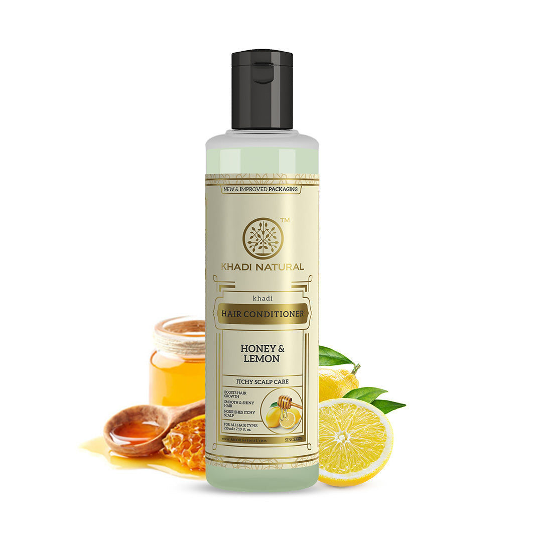 Khadi Natural Honey & Lemon Hair Conditioner - 210ml - Image 5 - Buy from Indicrest