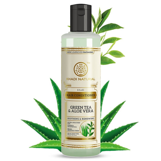 Khadi Natural Greentea & Aloevera Hair Conditioner - 210ml - Buy from Indicrest