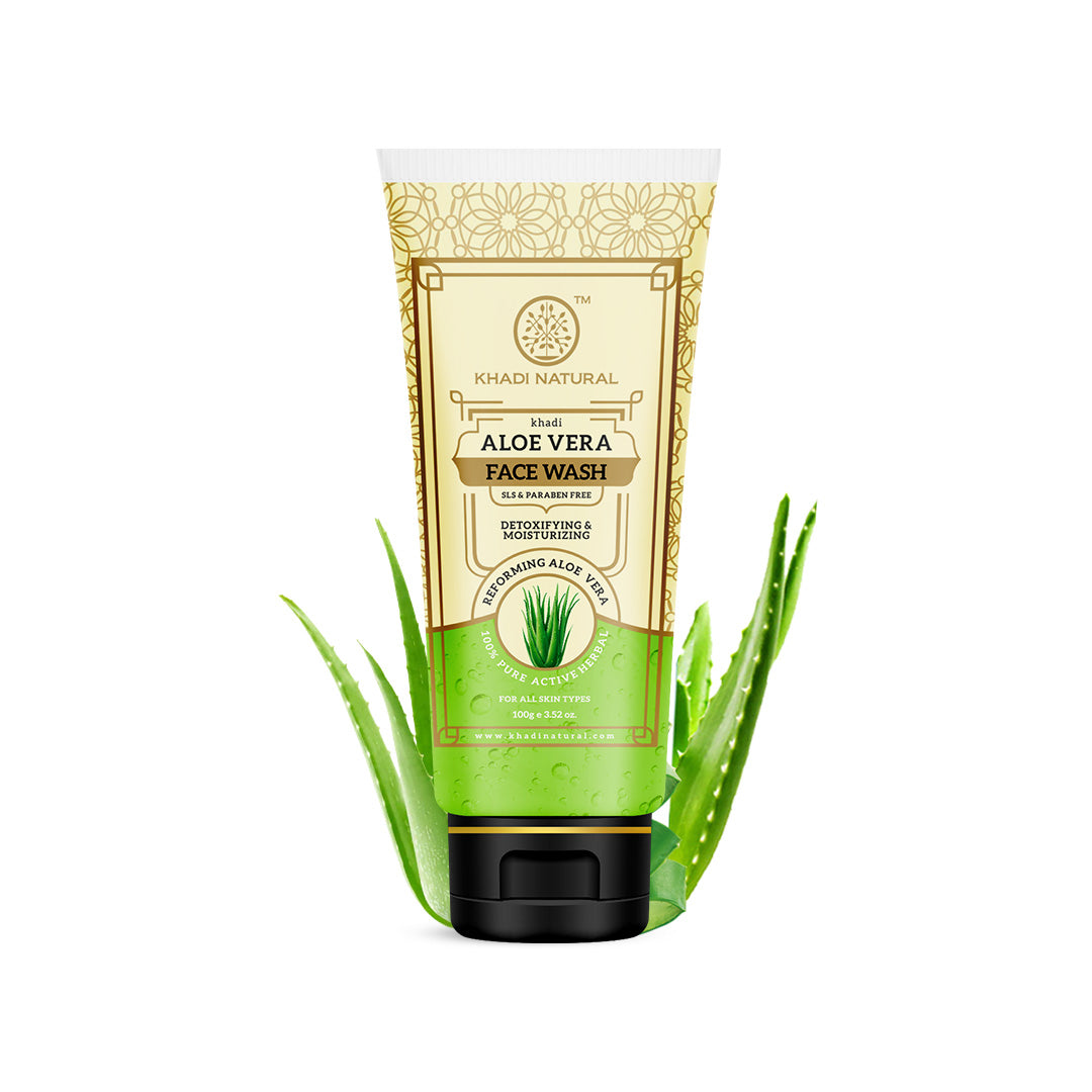 Khadi Natural Aloe Vera Face Wash SLS & Paraben Free - 100gm - Image 7 - Buy from Indicrest