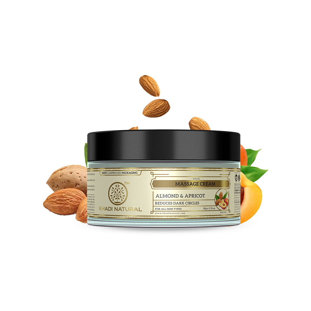 Khadi Natural Almond & Apricot Massage Cream - 50gm - Image 7 - Buy from Indicrest