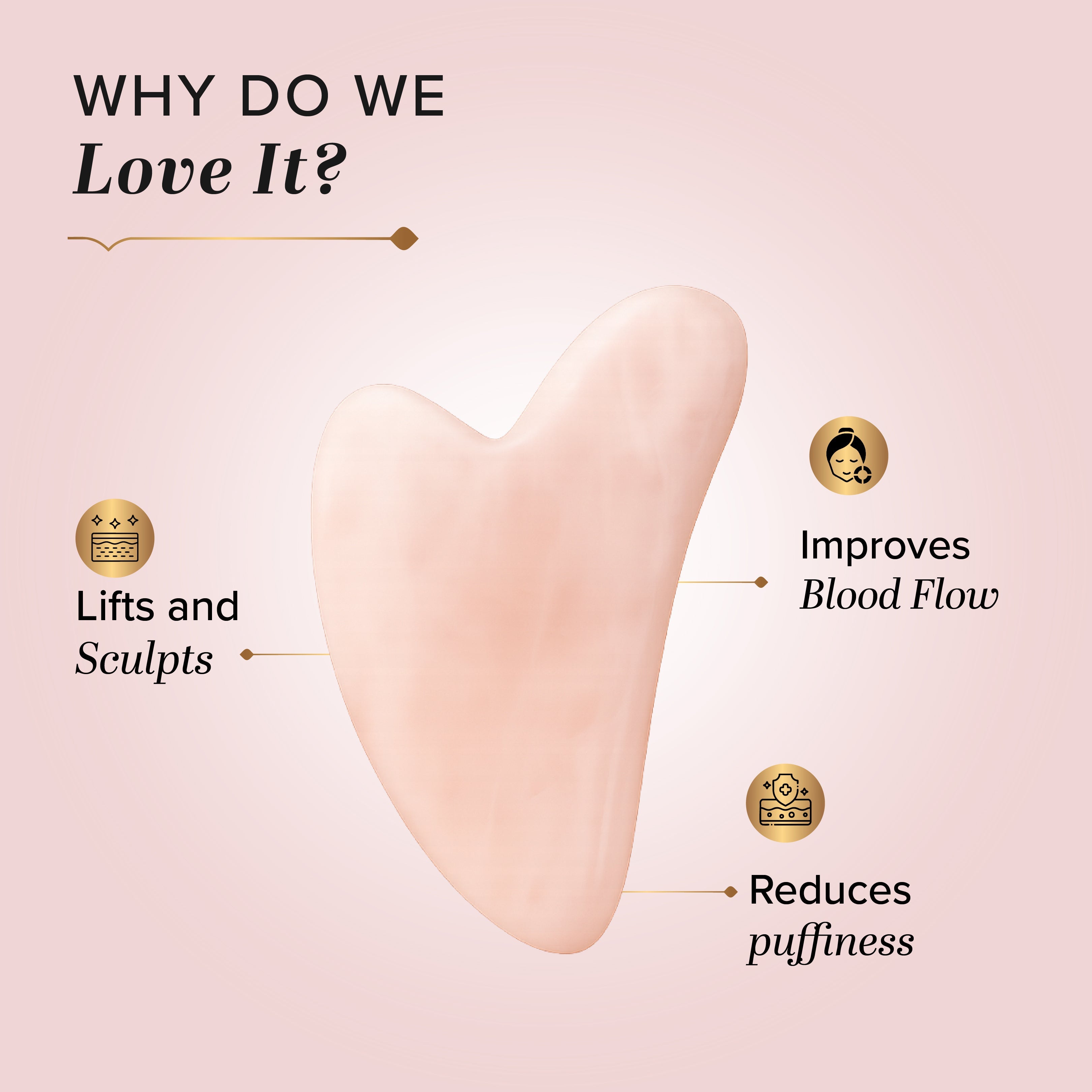 Khadi Natural Rose Quartz Gua Sha - Image 2 - Buy from Indicrest
