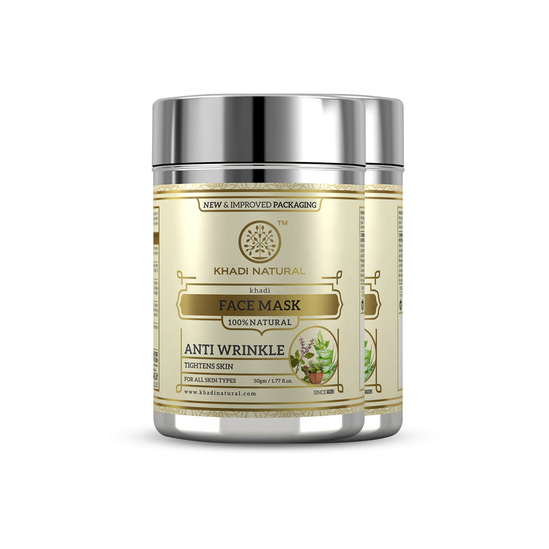 Khadi Natural Anti Wrinkle Face Mask Combo Pack Of 2 - 50gm Each Sale - Image 5 - Buy from Indicrest