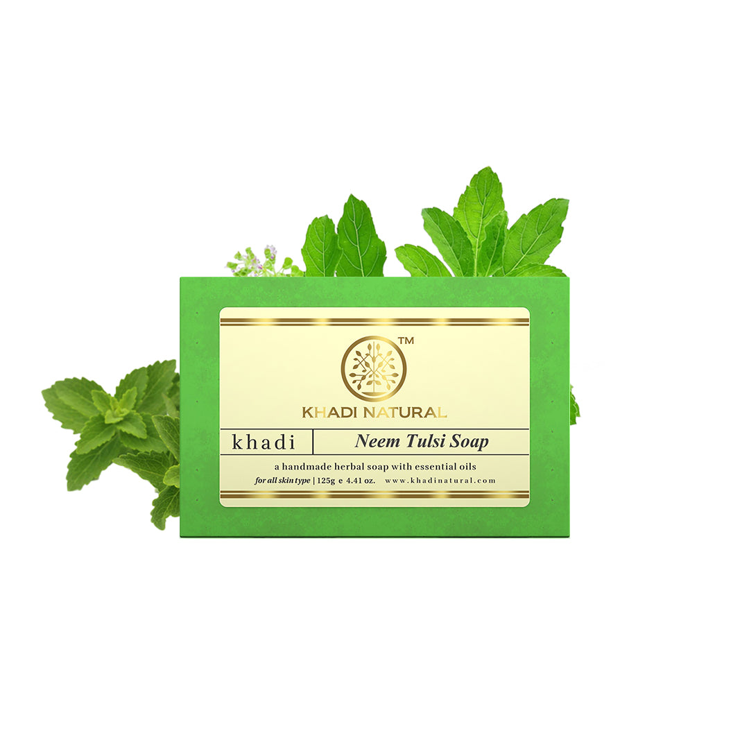 Khadi Natural Neem - Tulsi Soap - 125gm - Image 6 - Buy from Indicrest