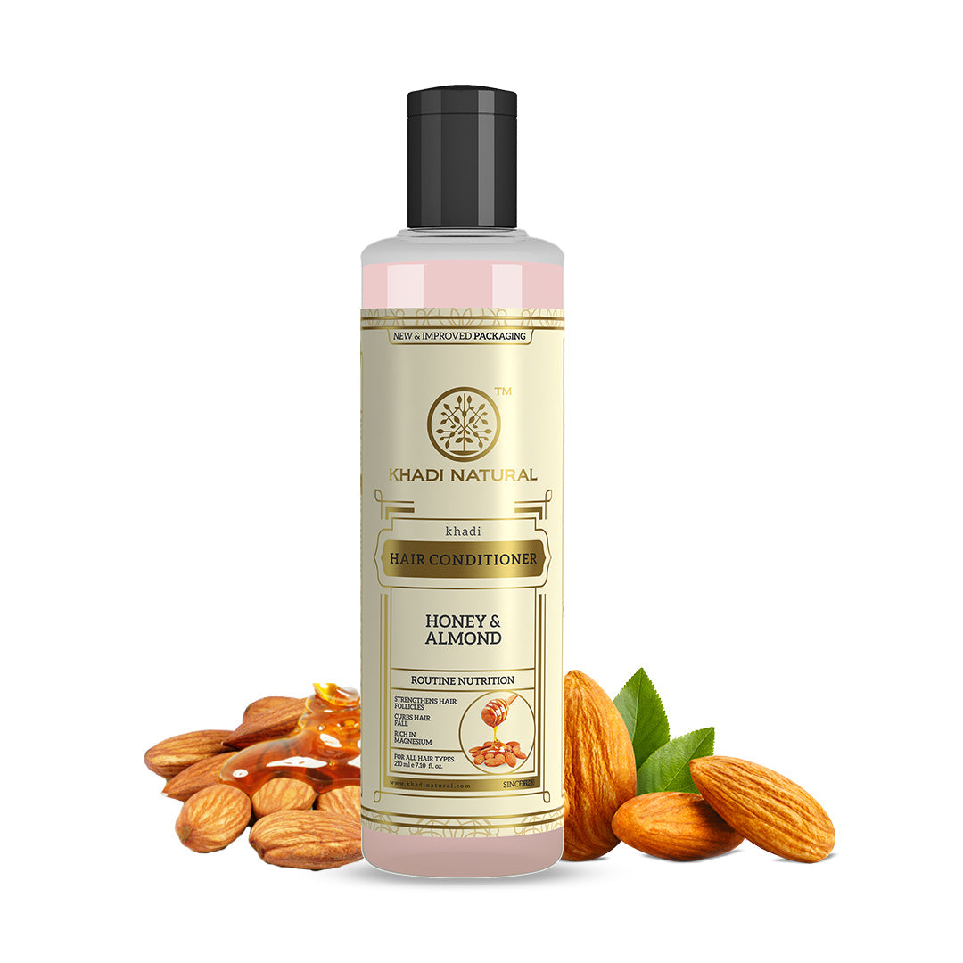 Khadi Natural Honey & Almond Hair Conditioner - 210ml - Image 6 - Buy from Indicrest