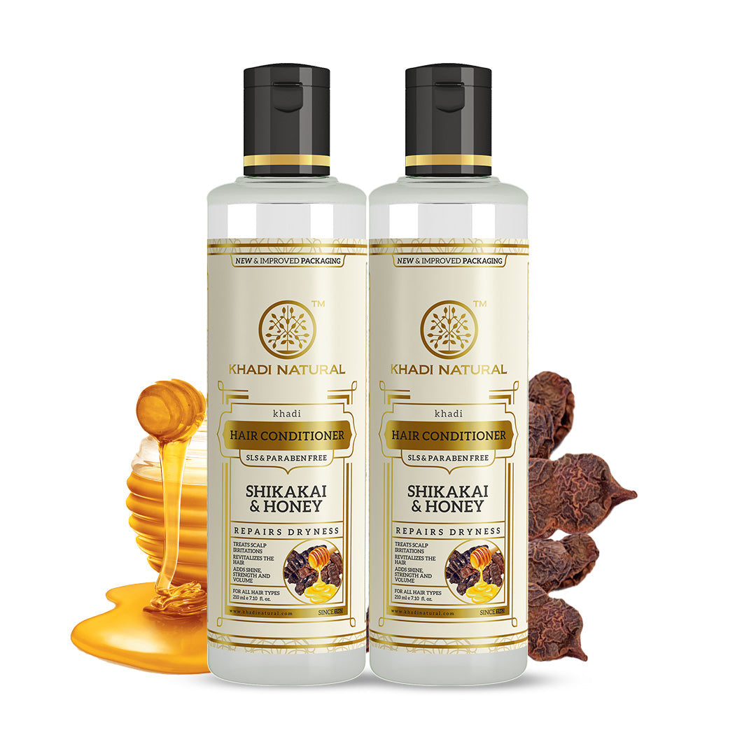Khadi Natural Shikakai & Honey Hair Conditioner SLS Free Combo Pack Of 2 – 210ml Each Sale - Image 5 - Buy from Indicrest