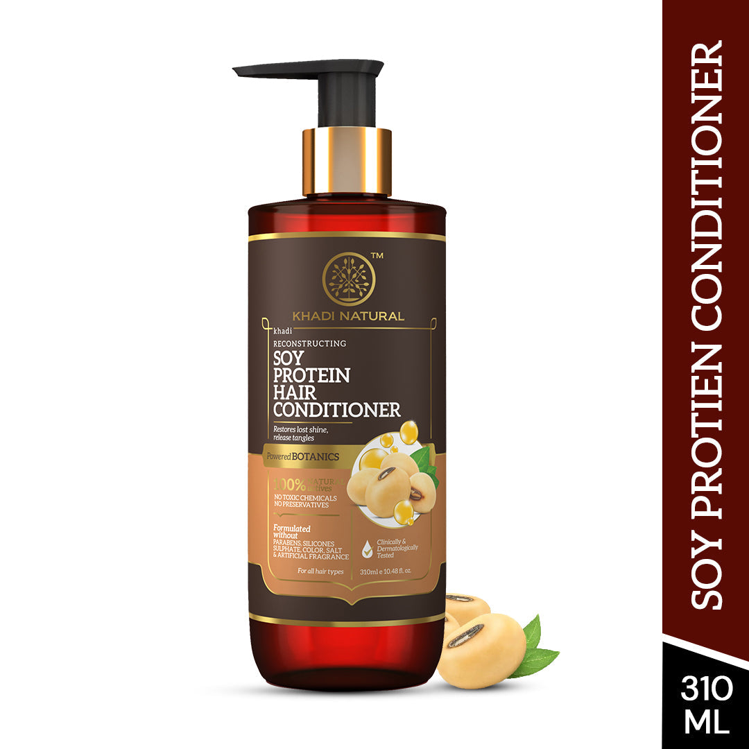 Khadi Natural Soy Protein Hair Conditioner - Powered Botanics - 310ml - Image 6 - Buy from Indicrest