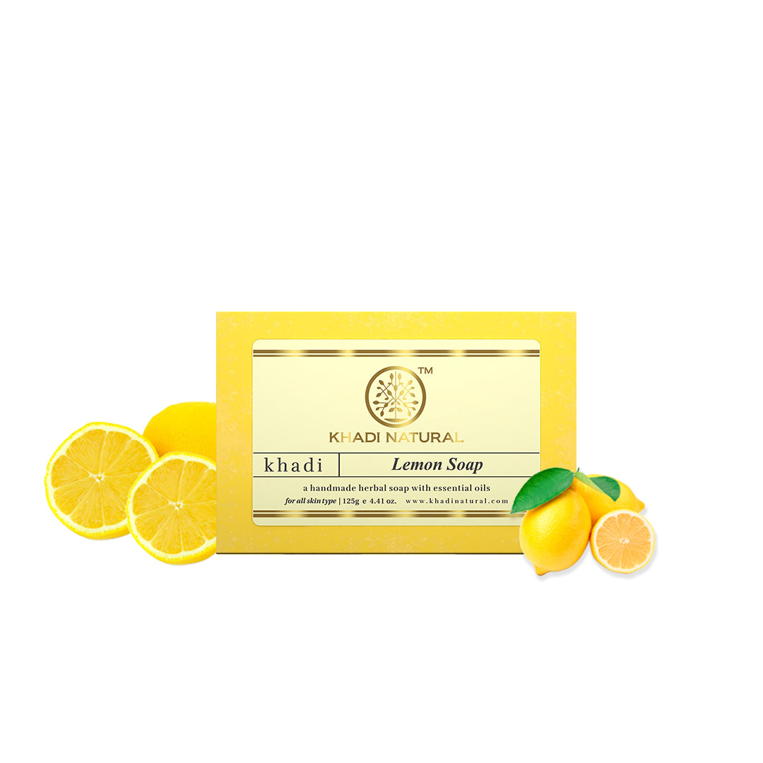 Khadi Natural Herbal Lemon Soap 125gm - Image 6 - Buy from Indicrest