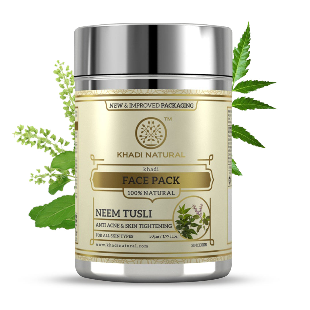Khadi Natural Neem Tulsi Face Pack - 50gm - Image 5 - Buy from Indicrest