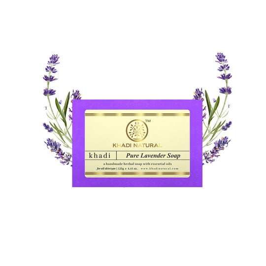 Khadi Natural Pure Lavender Soap - 125gm - Buy from Indicrest