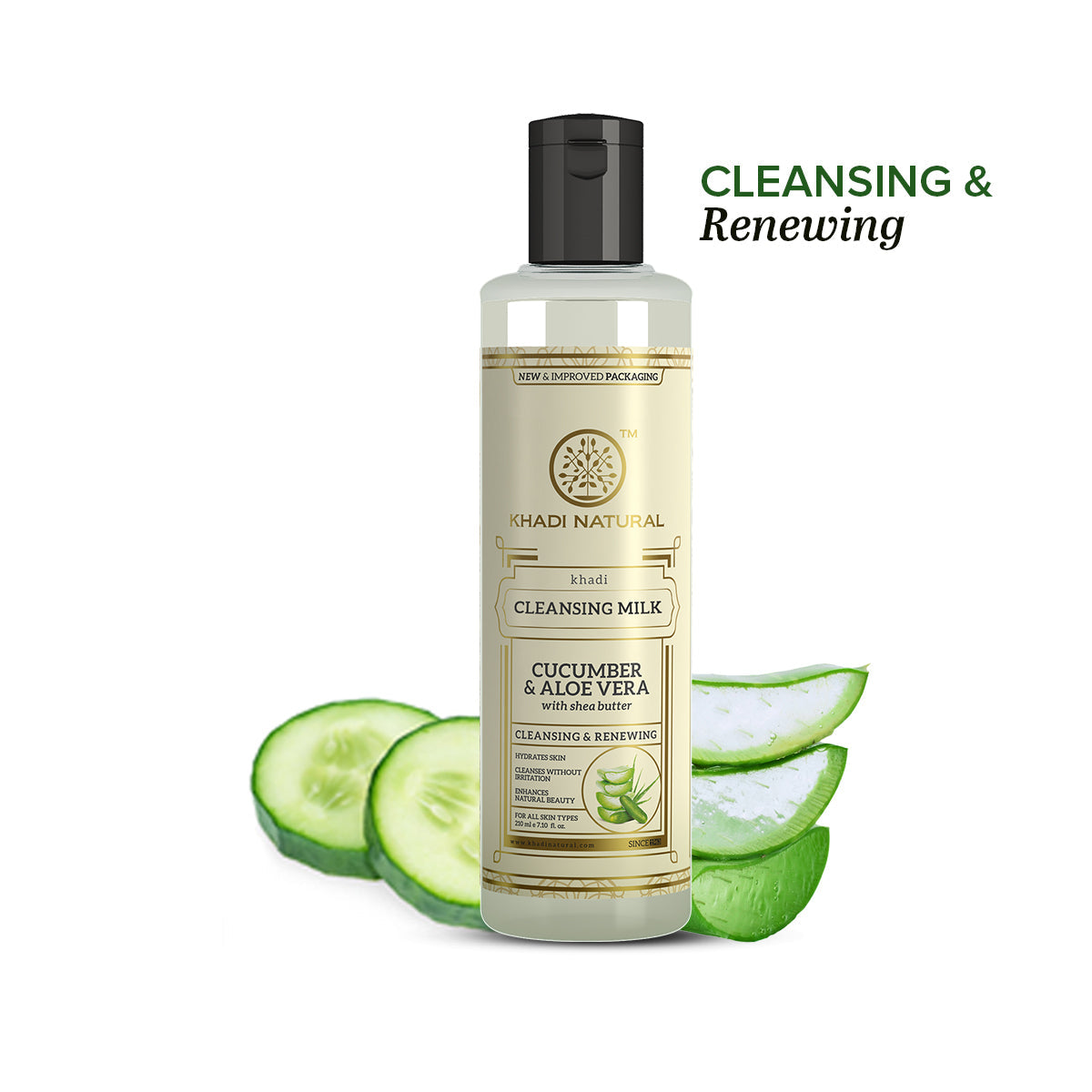 Khadi Natural Cucumber & Aloevera Cleansing Milk - 210ml - Image 7 - Buy from Indicrest