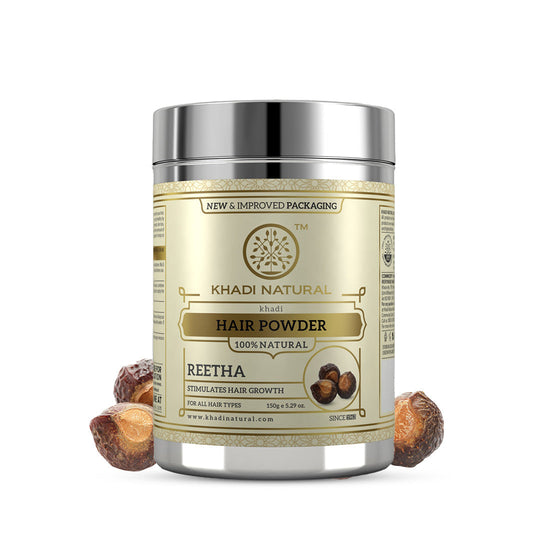Khadi Natural Organic Reetha Powder For Hair Cleanser - 150gm - Buy from Indicrest
