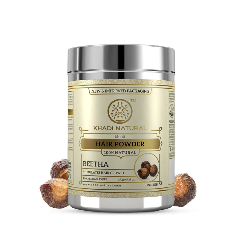 Khadi Natural Organic Reetha Powder For Hair Cleanser - 150gm - Buy from Indicrest