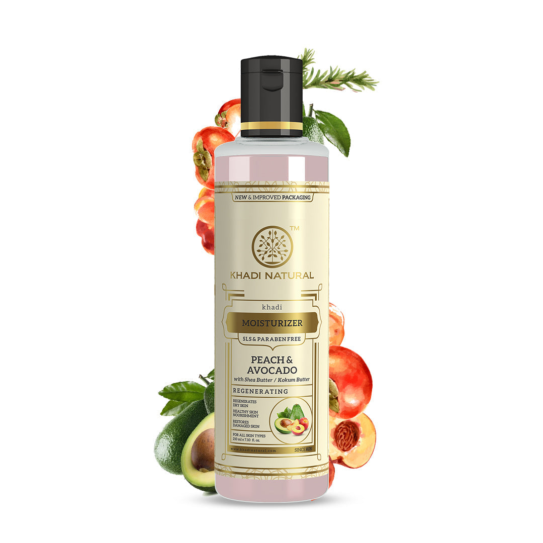 Khadi Natural Peach Avocado Moisturizer with SLS & Paraben Free - 210ml - Image 7 - Buy from Indicrest