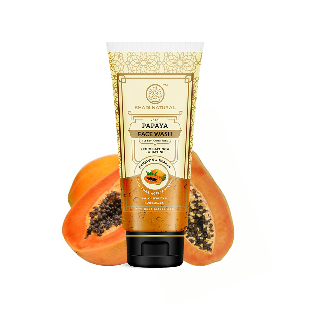 Khadi Natural Papaya Face Wash SLS & Paraben Free - 100gm - Image 7 - Buy from Indicrest