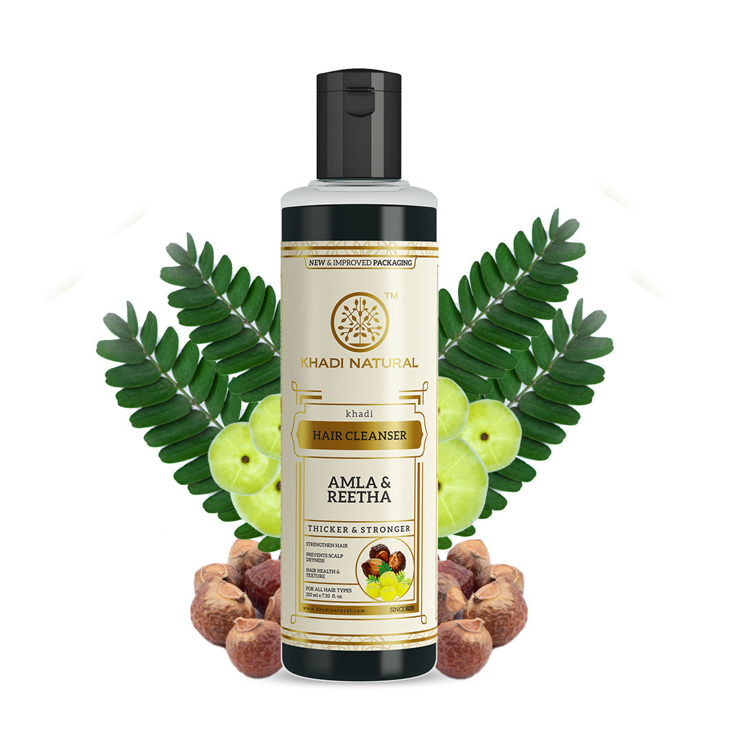Khadi Natural Herbal Amla & Reetha Hair Cleanser - 210ml - Image 5 - Buy from Indicrest