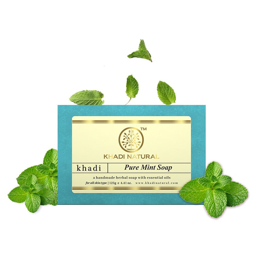 Khadi Natural Pure Mint Soap 125gm - Image 6 - Buy from Indicrest