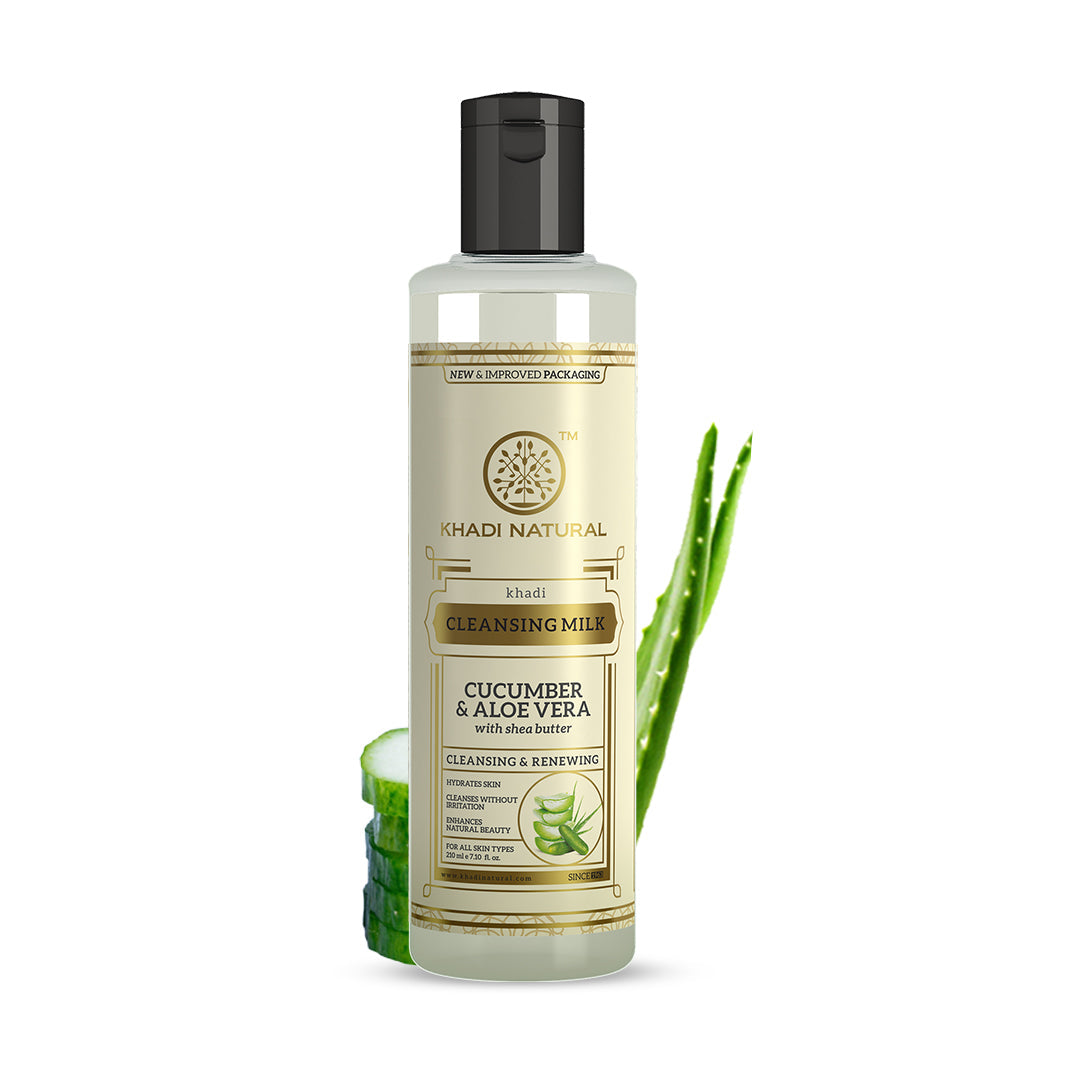 Khadi Natural Cucumber & Aloevera Cleansing Milk - 210ml - Image 6 - Buy from Indicrest