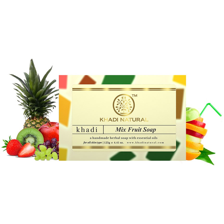 Khadi Natural Mix Fruit Soap 125gm - Image 6 - Buy from Indicrest