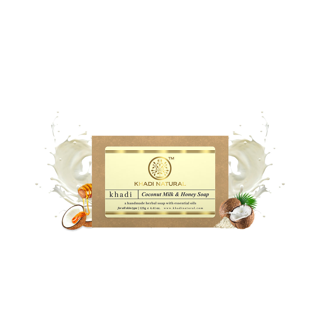Khadi Natural Coconut Milk & Honey Soap 125gm - Buy from Indicrest