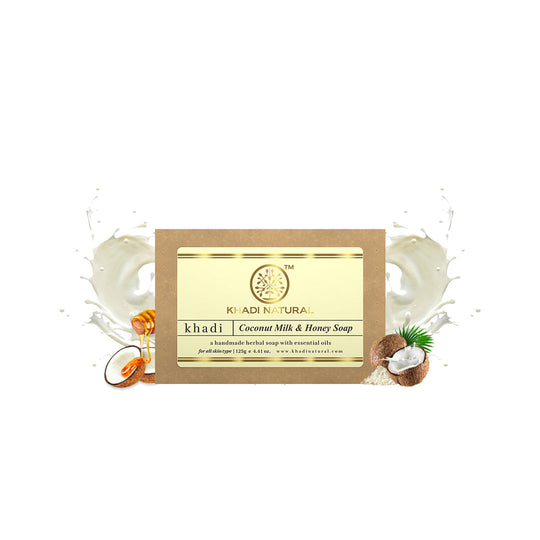 Khadi Natural Coconut Milk & Honey Soap 125gm - Buy from Indicrest