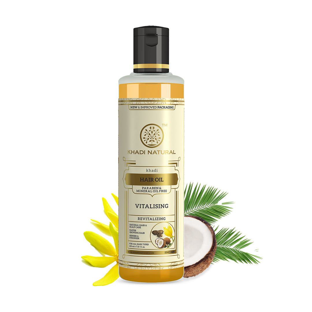 Khadi Natural Vitalising Hair Oil Paraben Mineral Free - 210ml - Image 5 - Buy from Indicrest