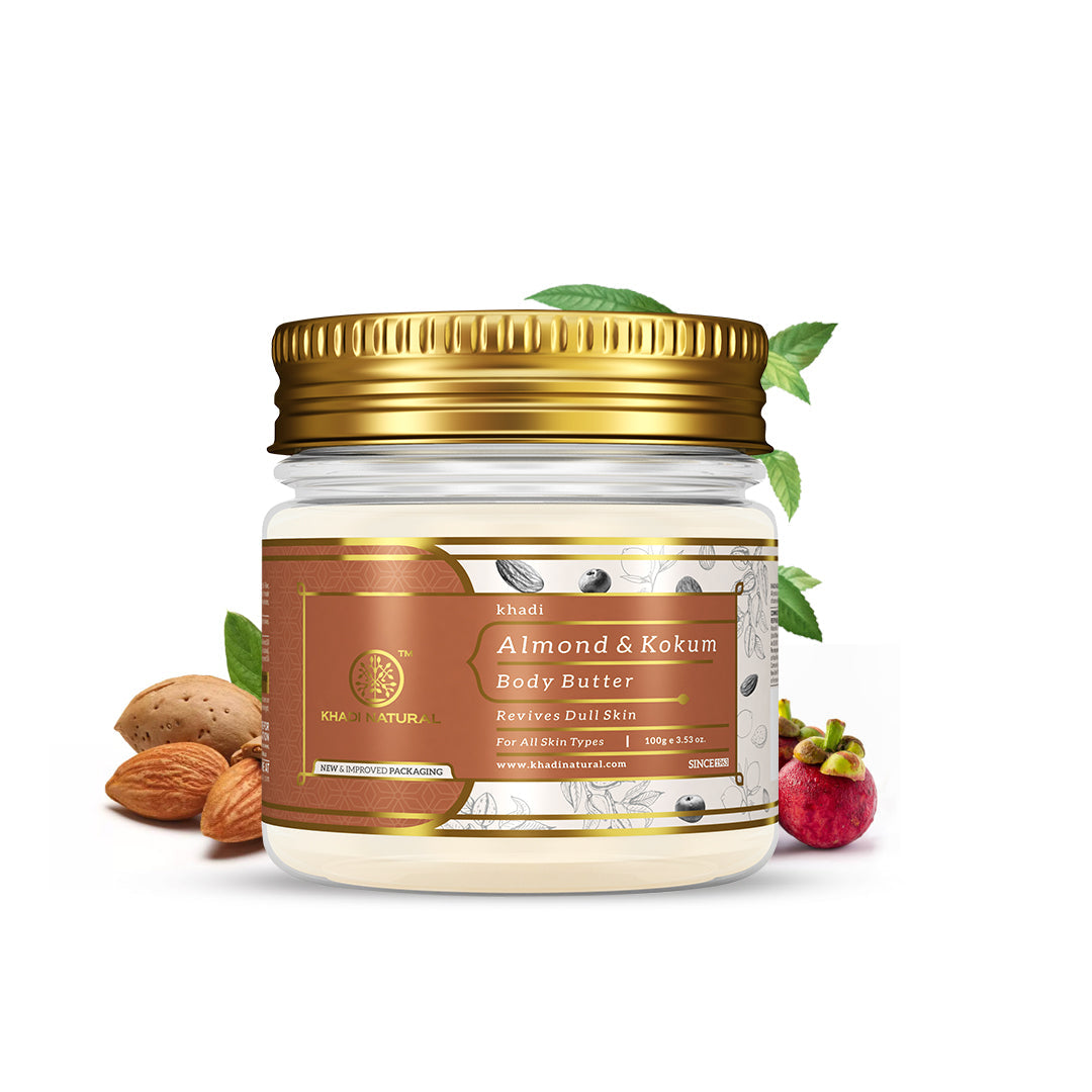 Khadi Natural Almond & Kokum Body Butter - 100gm Sale - Buy from Indicrest