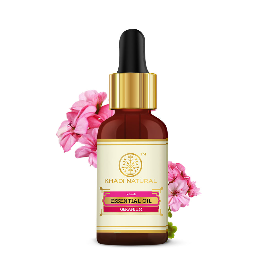 Khadi Natural Herbal Geranium Essential Oil Sale - 15ml - Image 5 - Buy from Indicrest