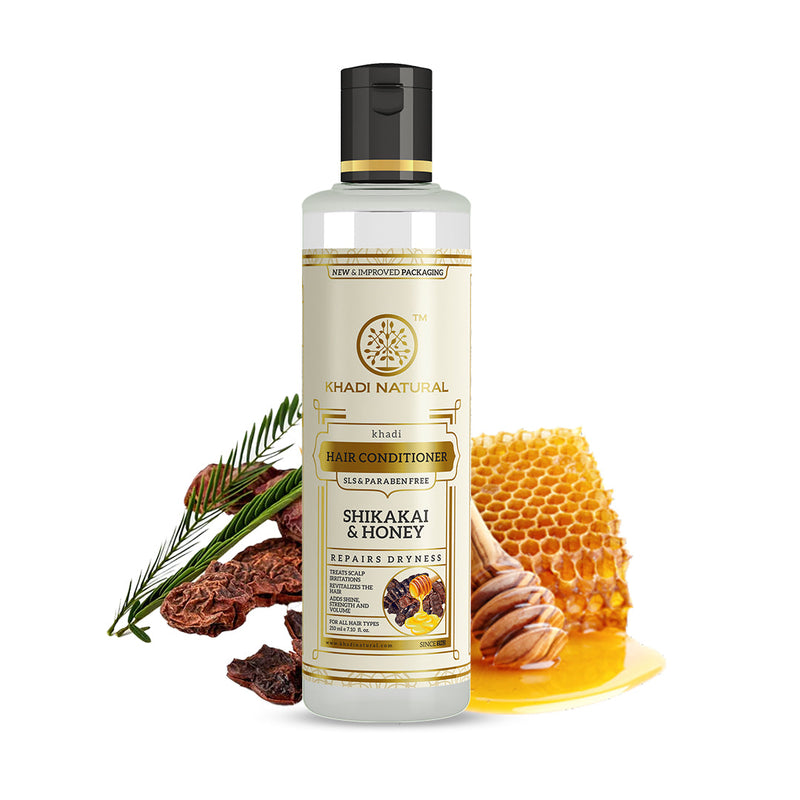 Khadi Natural Shikakai & Honey Hair Conditioner SLS & Paraben Free - 210ml - Buy from Indicrest