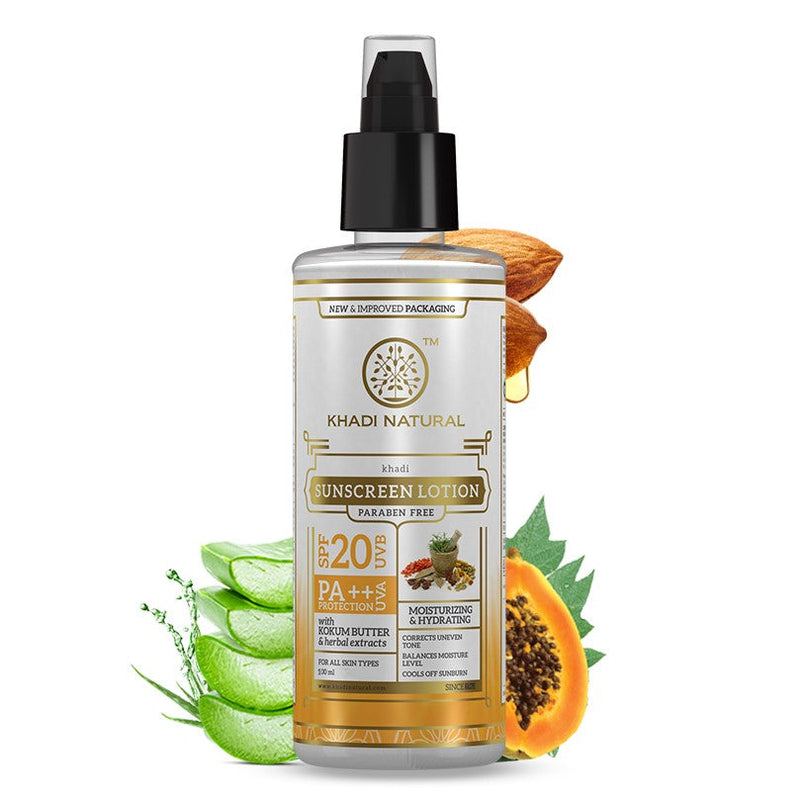 Khadi Natural Sunscreen Moisturising Lotion - SPF 20 - 100ml - Buy from Indicrest