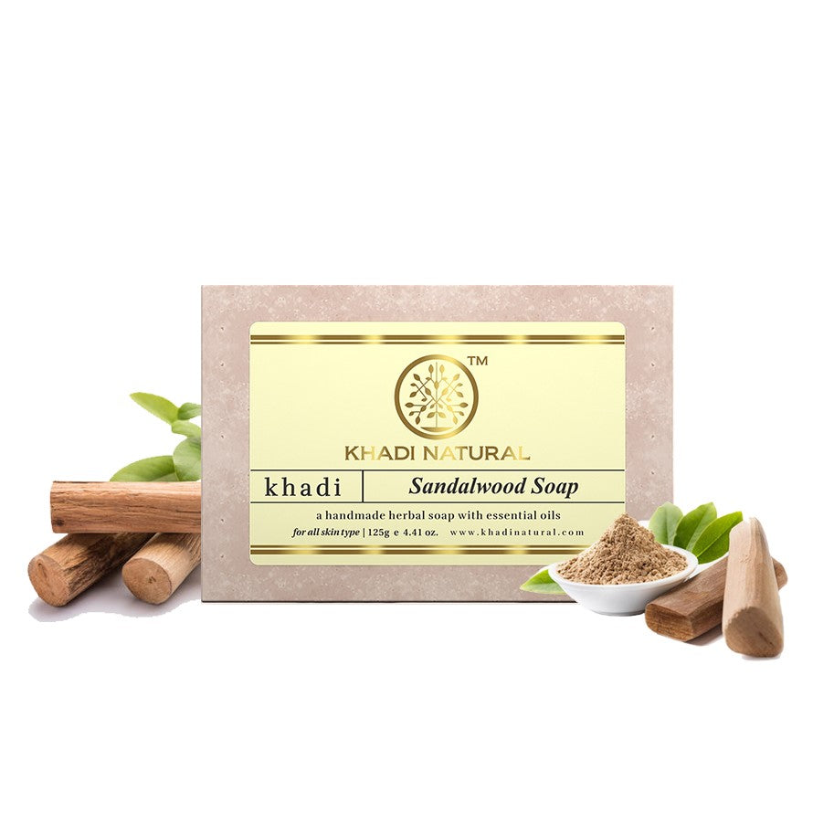 Khadi Natural Herbal Sandalwood Soap - 125gm - Image 5 - Buy from Indicrest