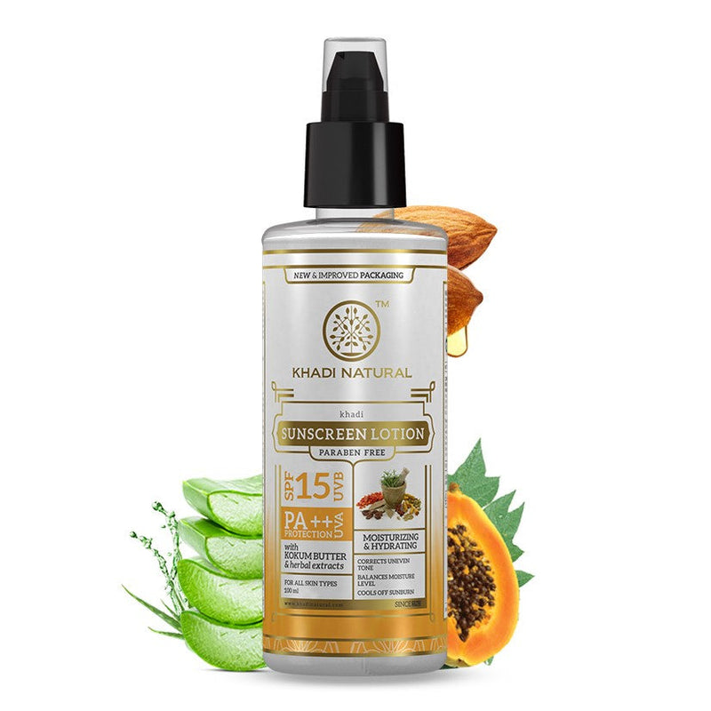 Khadi Natural Sunscreen Moisturising Lotion - SPF 15 - 100ml - Buy from Indicrest