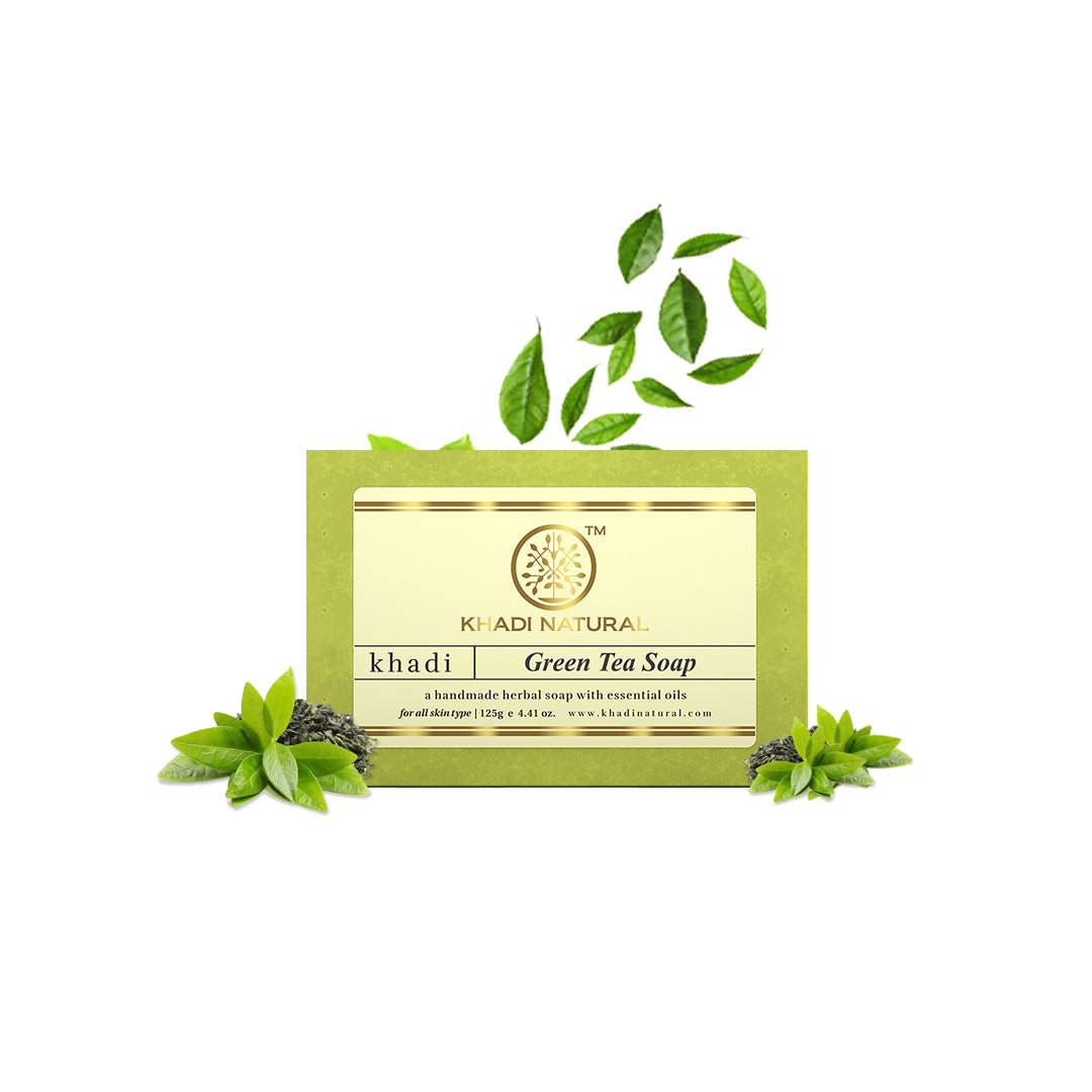 Khadi Natural Green Tea Soap - 125gm - Image 6 - Buy from Indicrest