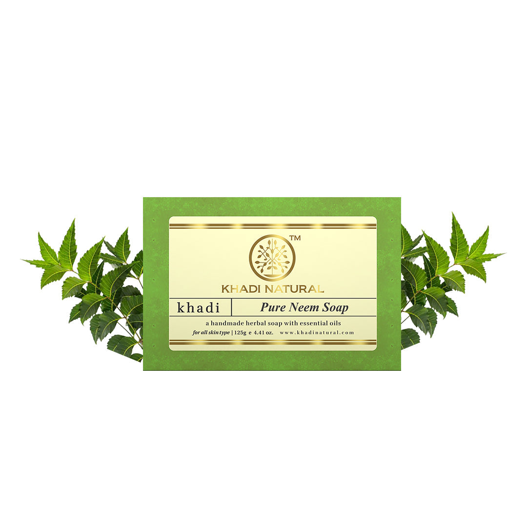 Khadi Natural Pure Neem Soap - 125gm - Image 6 - Buy from Indicrest
