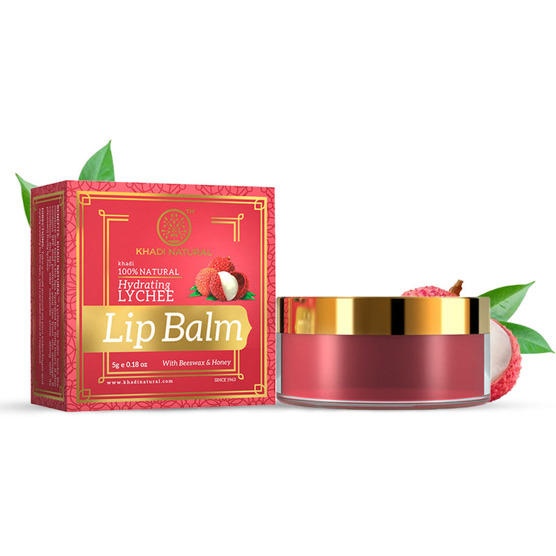Khadi Natural Lychee Lip Balm - 5gm - Buy from Indicrest