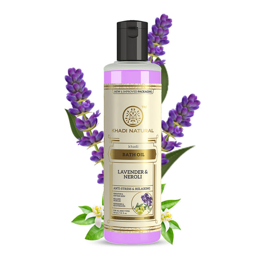 Khadi Natural Lavender & Neroli Bath Oil - 210ml Sale - Buy from Indicrest