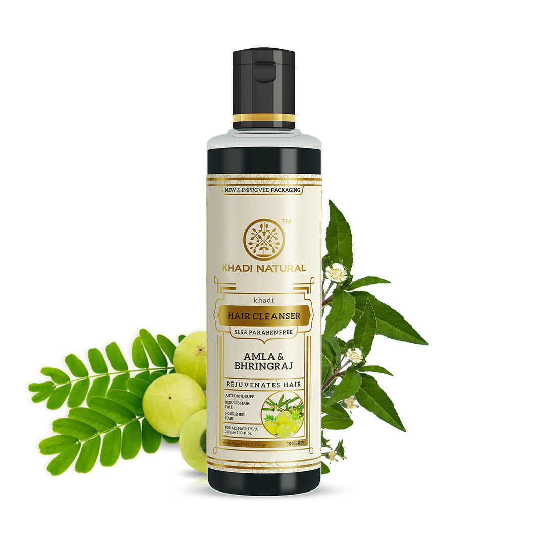 Khadi Natural Amla & Bhringraj Hair Cleanser- Sls & Paraben Free - 210ml - Image 6 - Buy from Indicrest