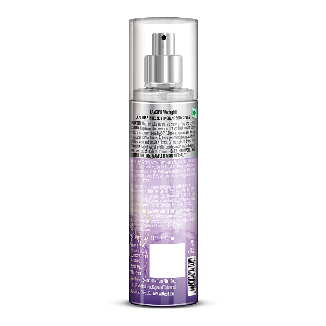 Wottagirl LAVENDER BREEZE, 135ml - Image 2 - Buy from Indicrest