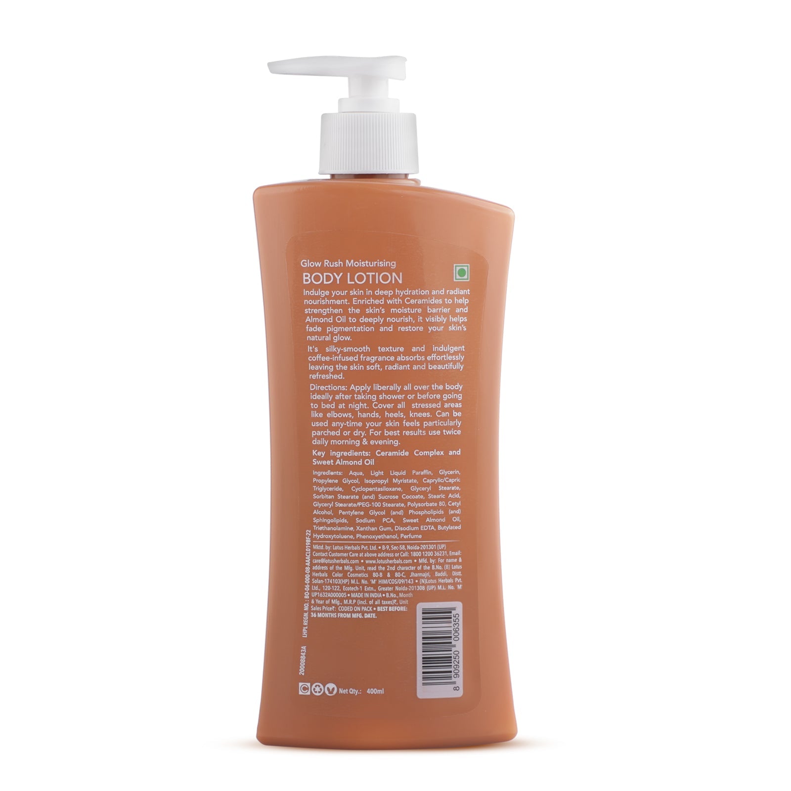 Lotus Herbals Glow Rush Moisturising Body Lotion, 400ml