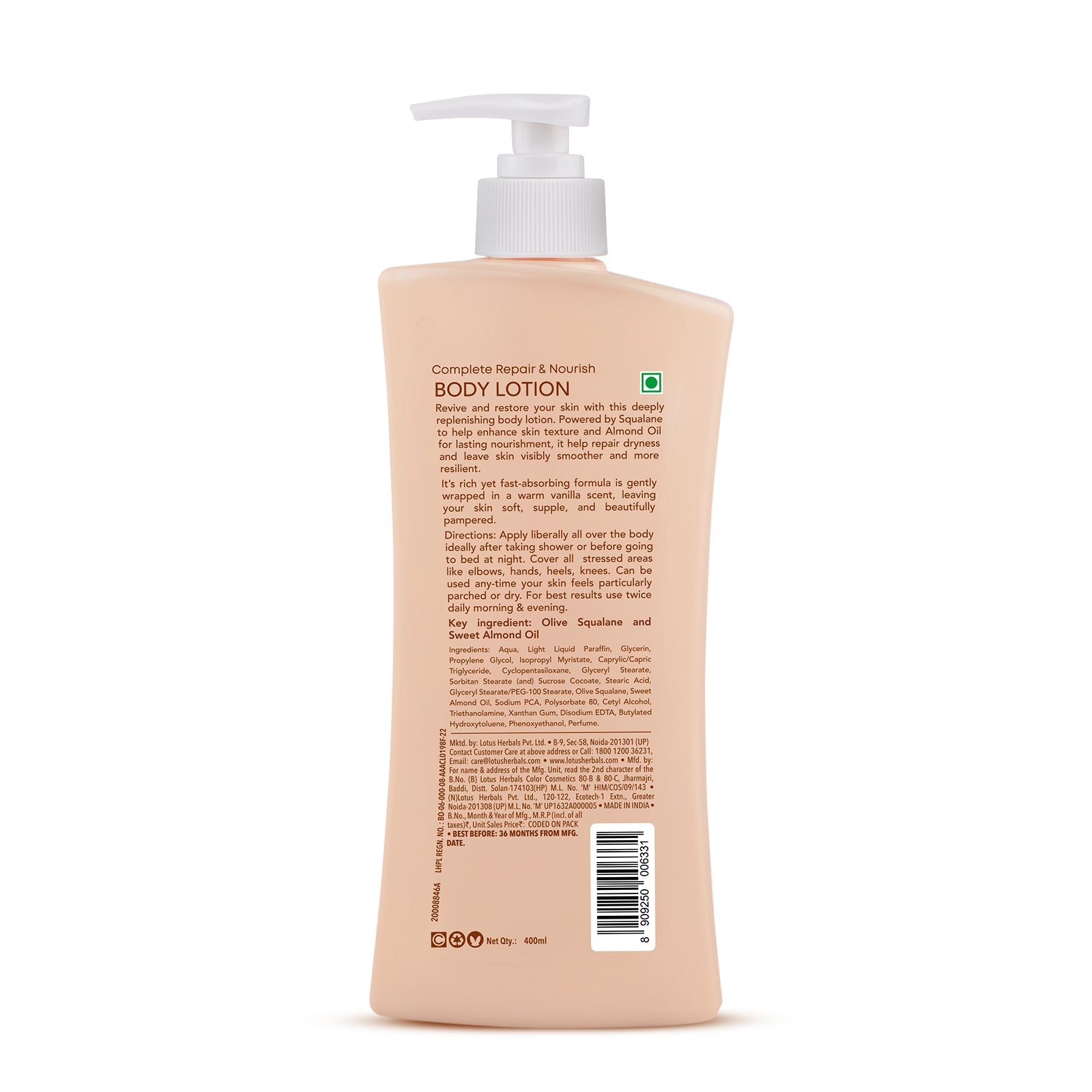 Lotus Herbals Complete Repair & Nourish Body Lotion, 400ml