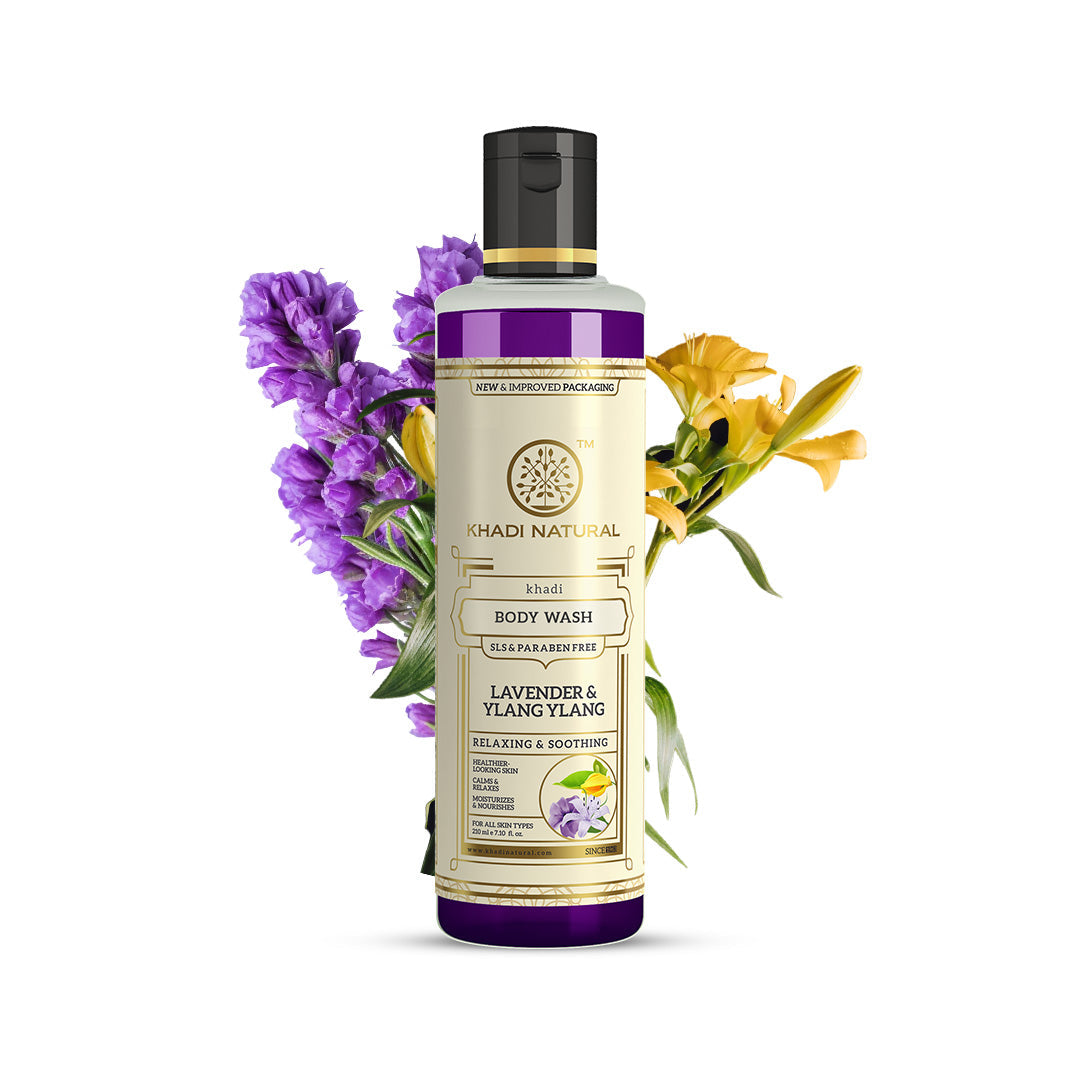 Khadi Natural Lavender & Ylang Ylang Body Wash - 210ml - Image 5 - Buy from Indicrest