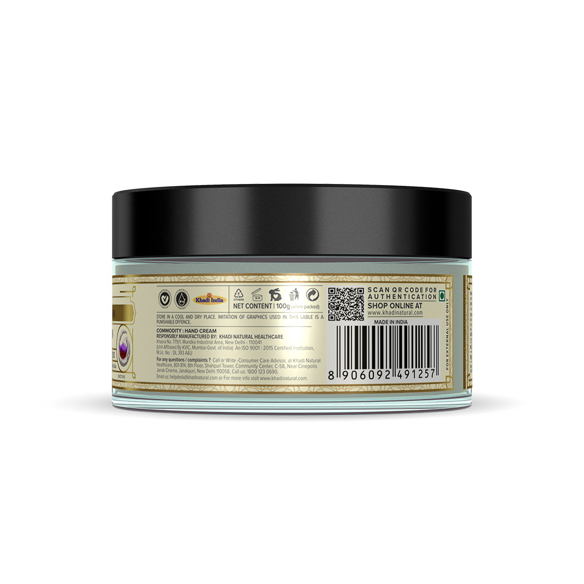 Khadi Natural Hand Cream Milk & Saffron with Sheabutter - 100gm - Image 6 - Buy from Indicrest