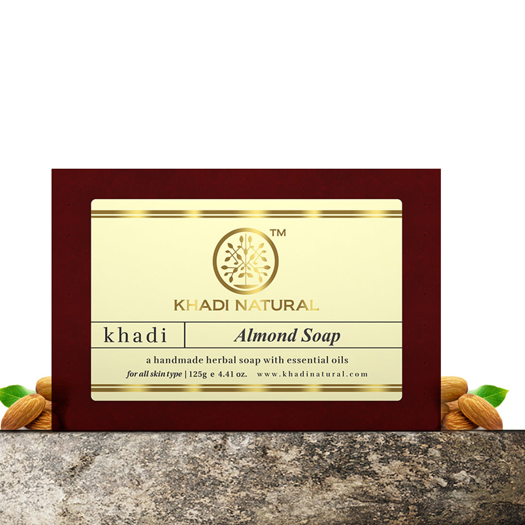 Khadi Natural Almond Soap Combo Pack Of 8 – 125gm Each - Image 5 - Buy from Indicrest