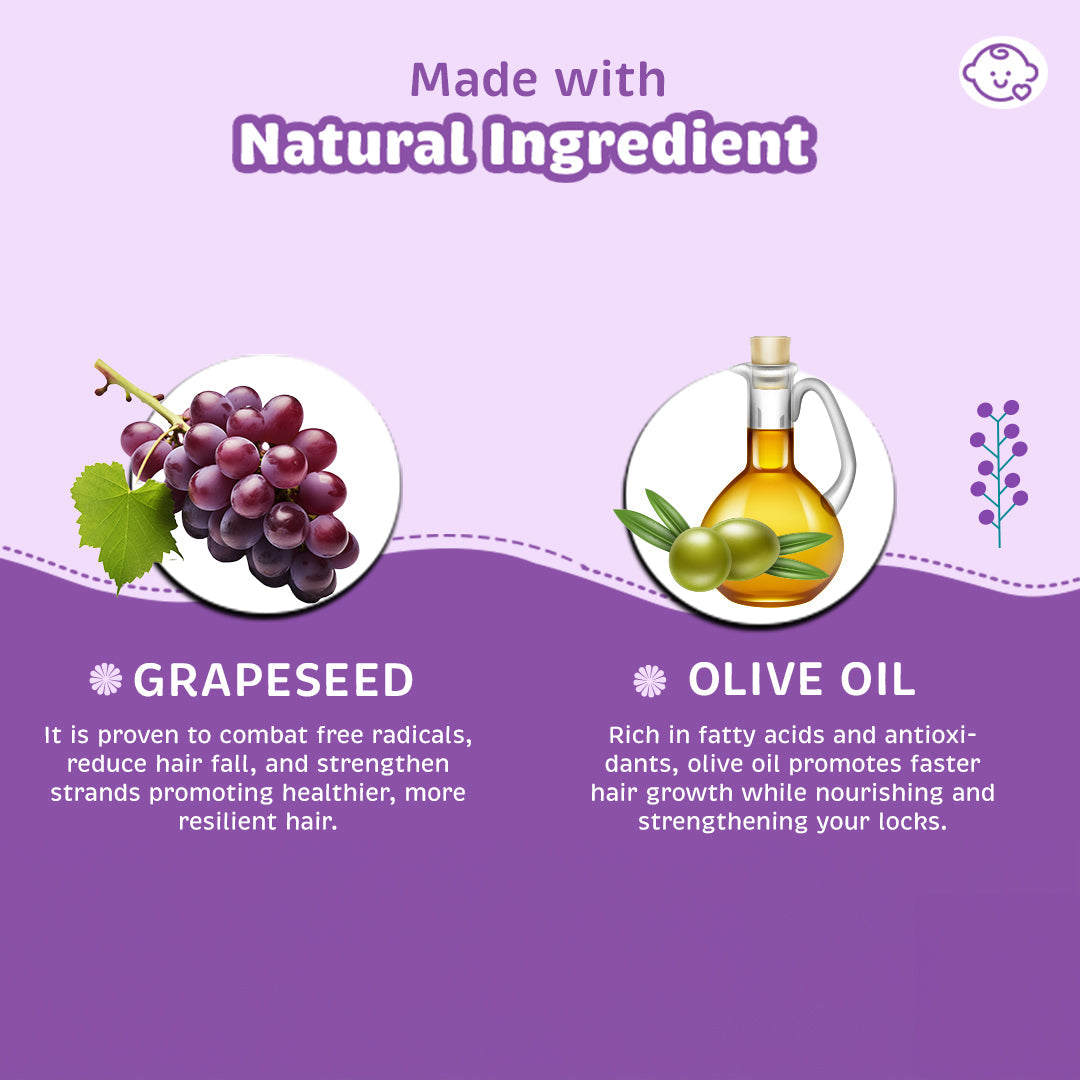 Khadi Natural Baby Hair Oil with Grapeseed and Olive - Lightweight and Non-Sticky Formula - 150ml - Image 3 - Buy from Indicrest