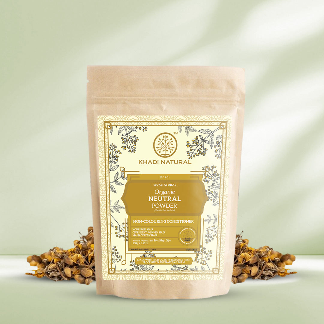 Khadi Natural Organic Neutral Powder For Hair Care - 100% Natural - 100gm - Image 6 - Buy from Indicrest