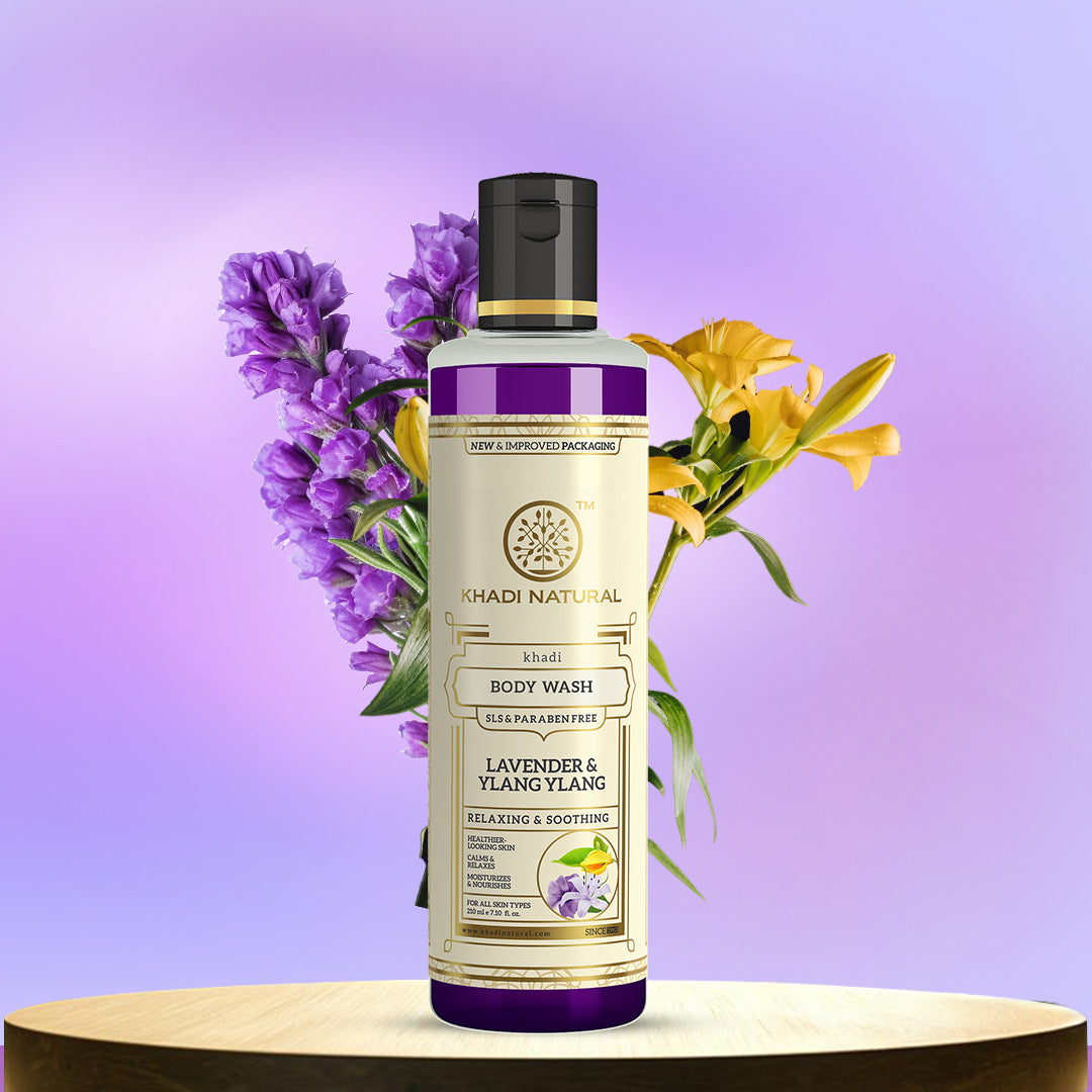 Khadi Natural Lavender & Ylang Ylang Body Wash - 210ml - Image 7 - Buy from Indicrest
