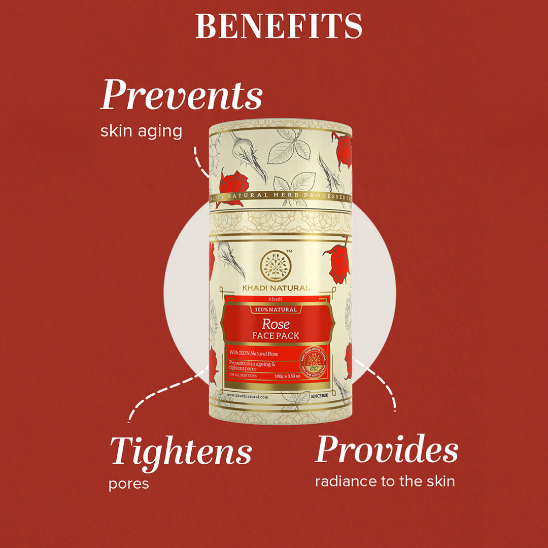 Khadi Natural Rose Face Pack - 100gm - Image 3 - Buy from Indicrest