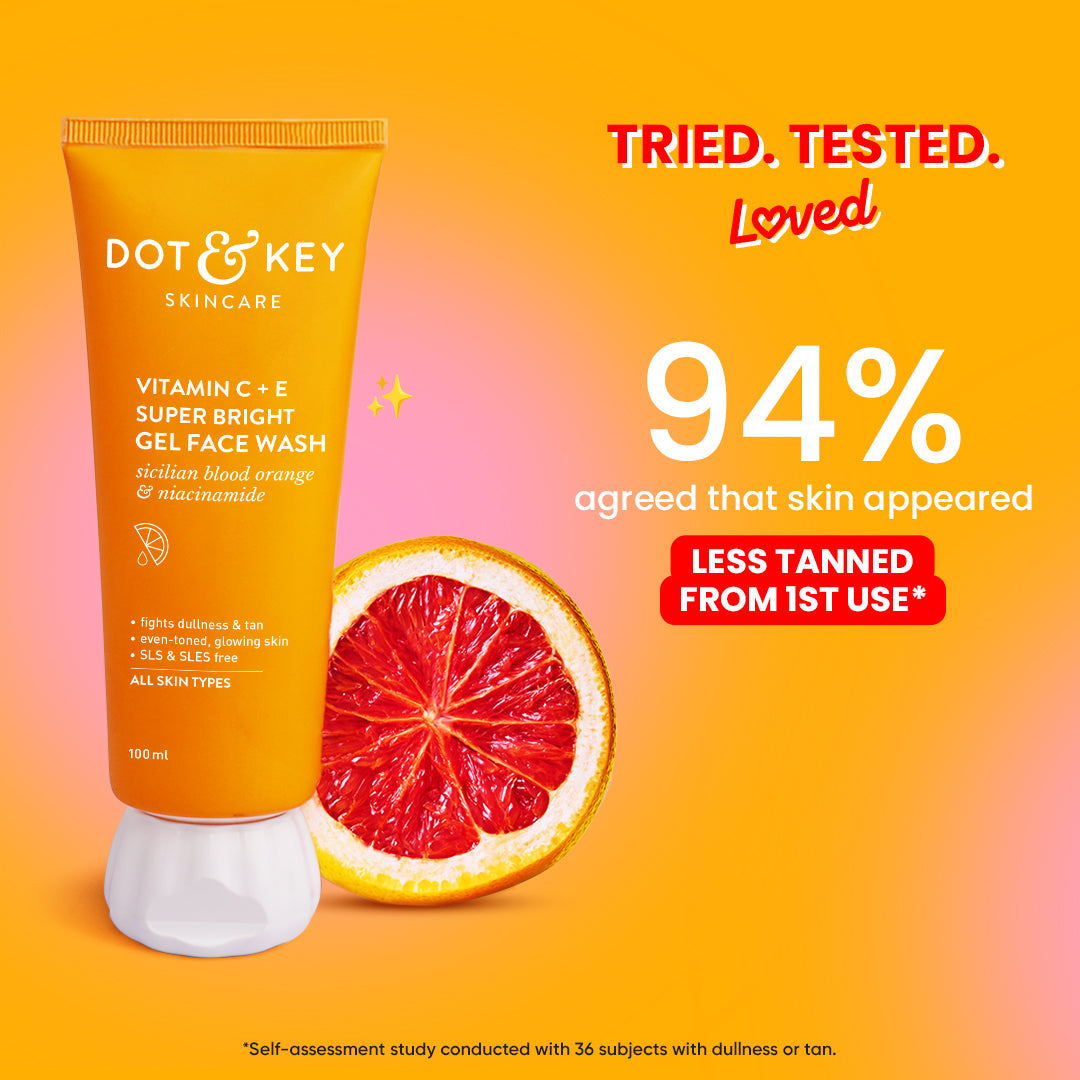 Dot & Key Vitamin C + E Gel Face Wash for Glowing Skin, 100ml