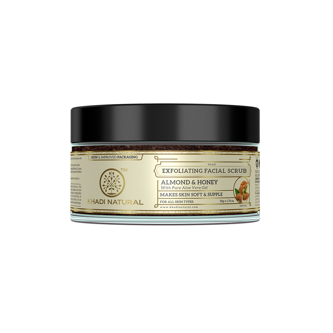 Khadi Natural Almond & Honey Facial Massage Gel with Scrub - 50gm - Buy from Indicrest